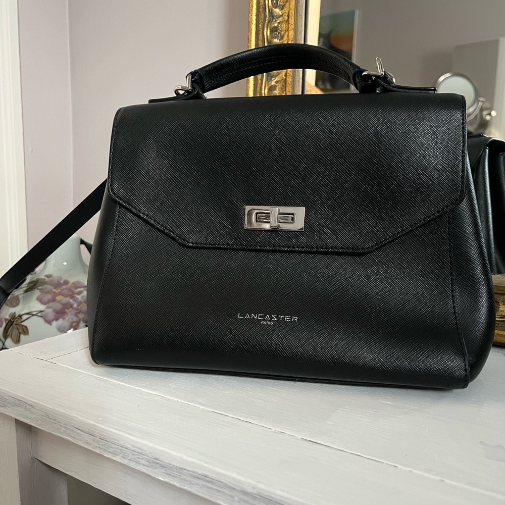 Lancaster Paris black leather handbag
